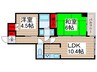 ロイヤルプラザ浅草(1203) 2LDKの間取り