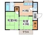田辺貸家　５ 2Kの間取り