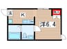 ラヴィエベール千葉 1Kの間取り