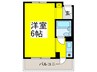 グラスフラッツ 1Rの間取り