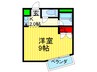 フロンティア四条畷駅前 1Kの間取り