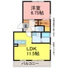 レスポワール井原 1LDKの間取り