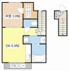 プリムローズ１番館 1DKの間取り